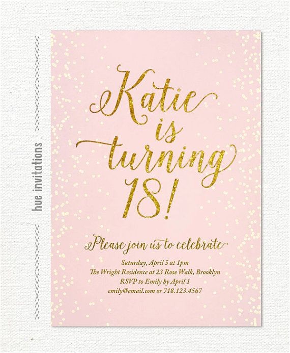 18 year old birthday party invitations