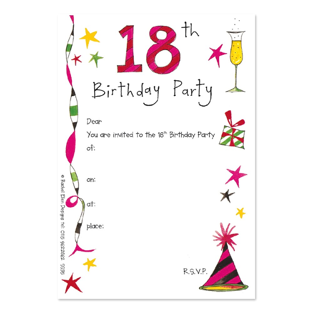 18th birthday party invitations