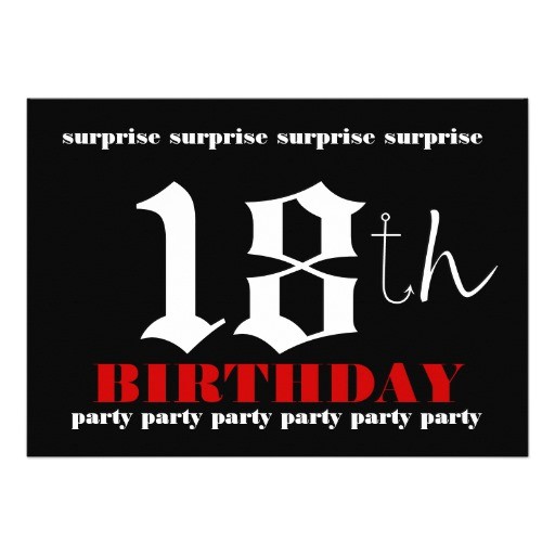18th surprise birthday party invitation template