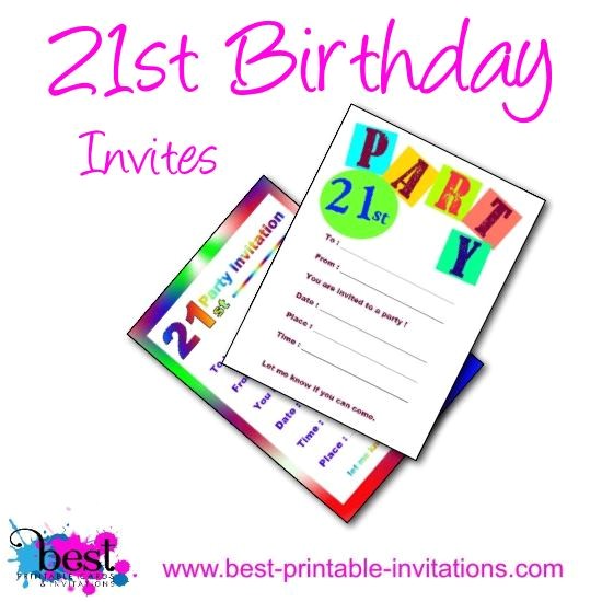 21st birthday party invitations