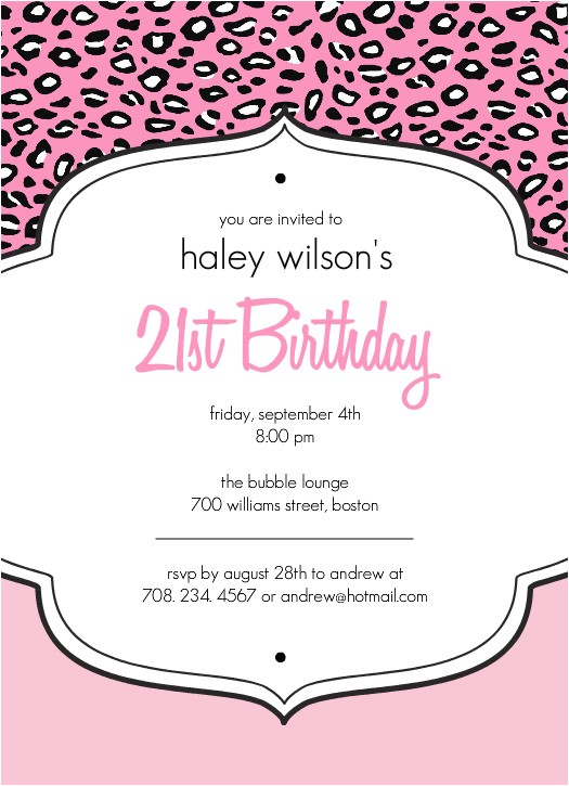 21st birthday invitation templates free