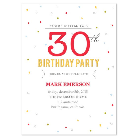 30th birthday invitations free template free software