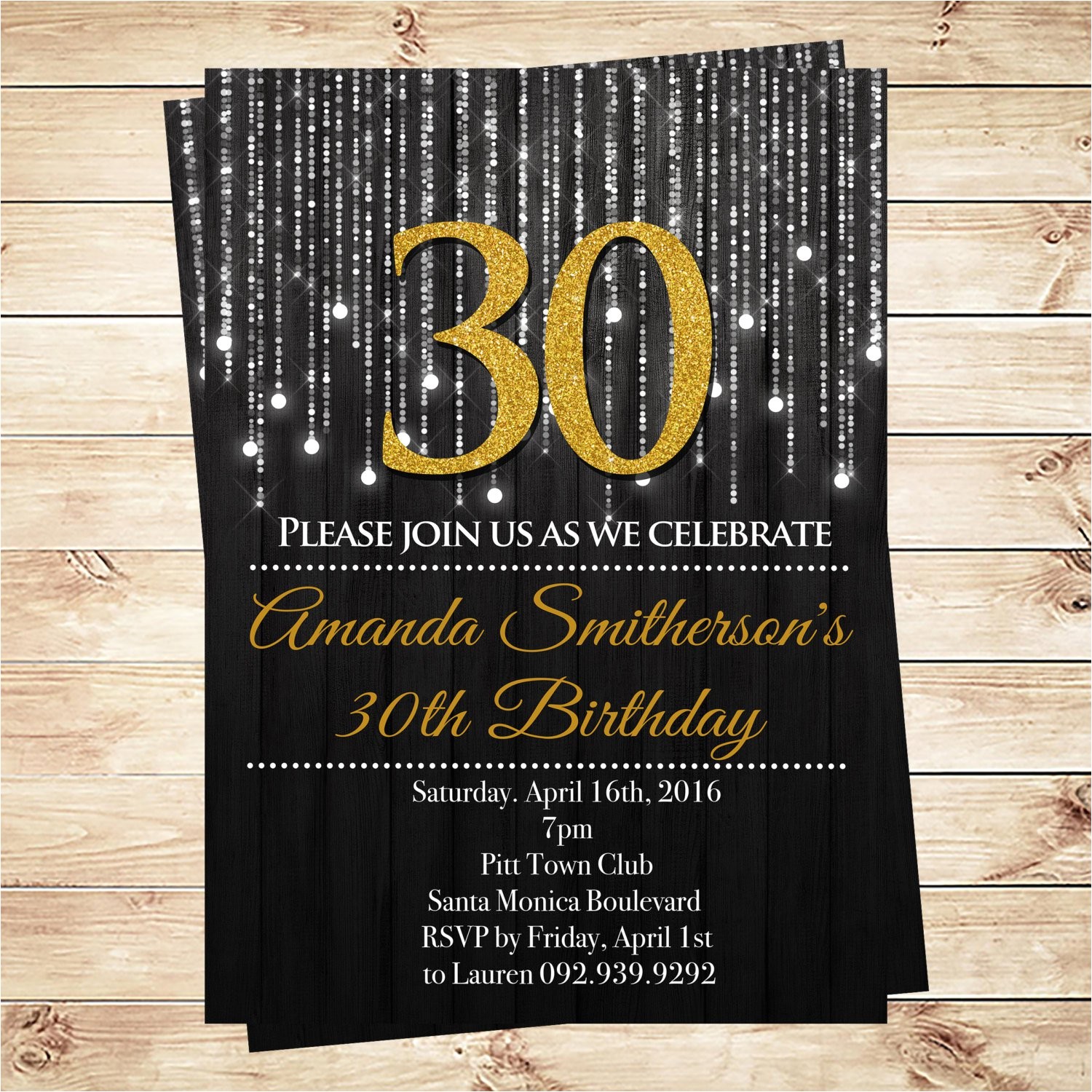30th birthday invitations
