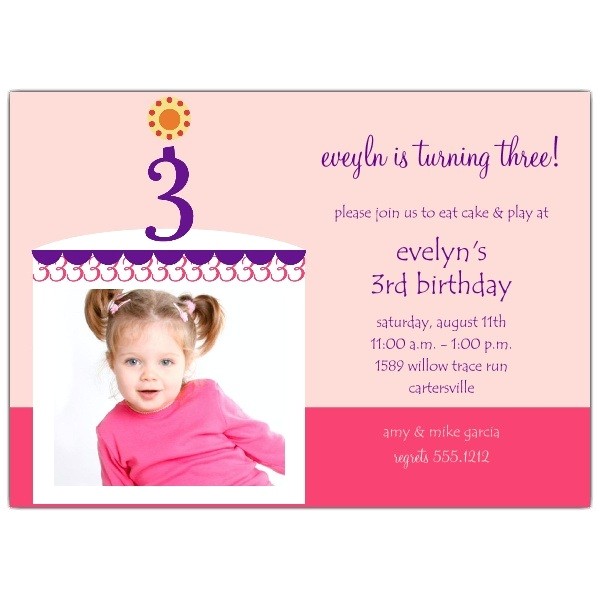 3rd birthday invitation wording
