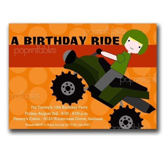 4 wheeler birthday ideas