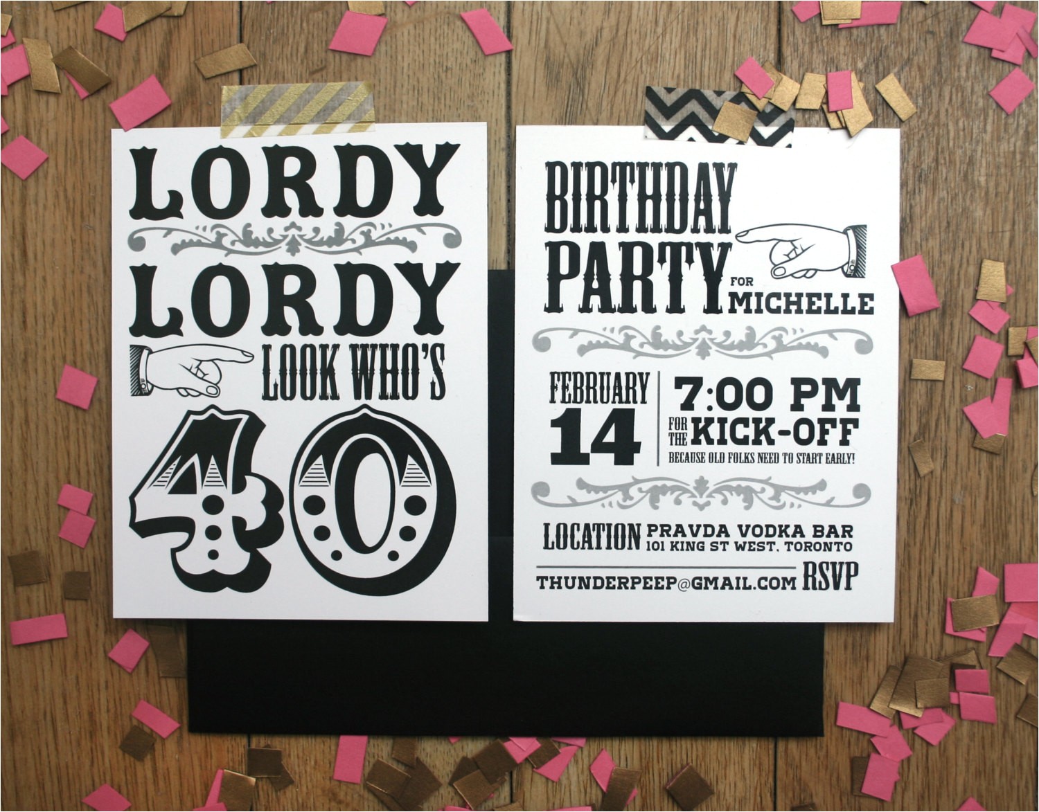40th birthday party invitations