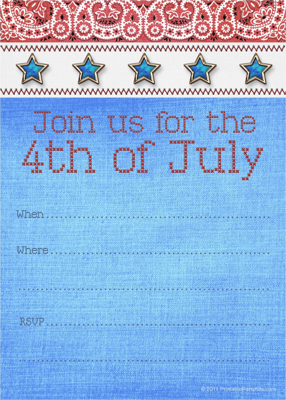 fourth of july invitations