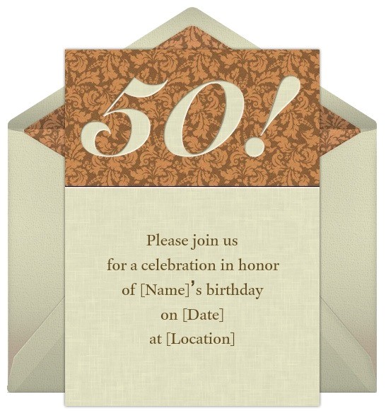 50th birthday invitation wording sample ideas