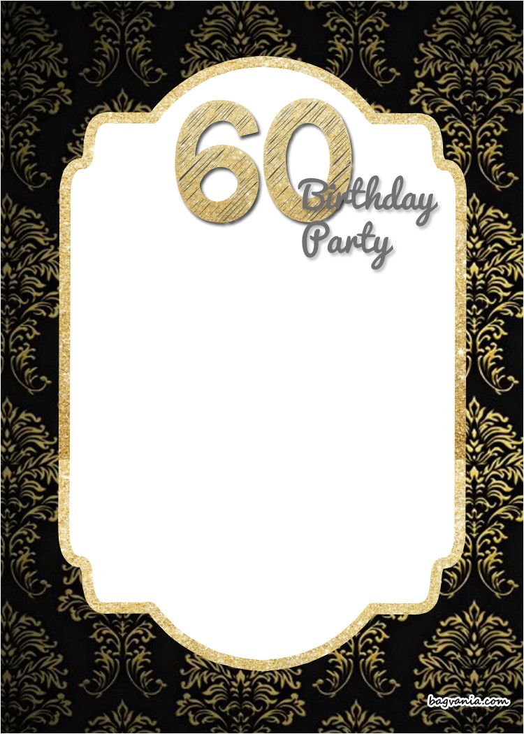 free printable 60th birthday invitation templates