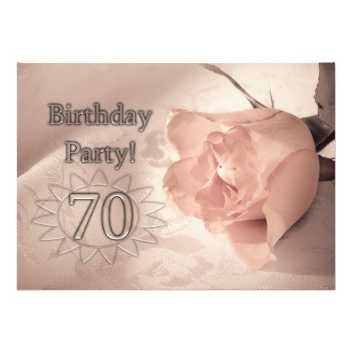 birthday party invitation 70 years old