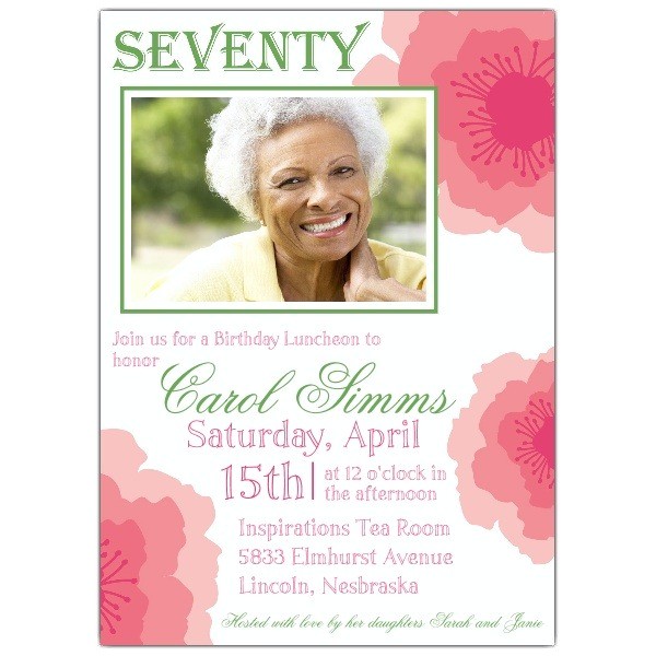 70th birthday invitation wording