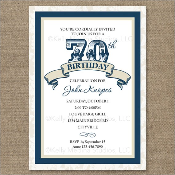 free 70th birthday invitations templates