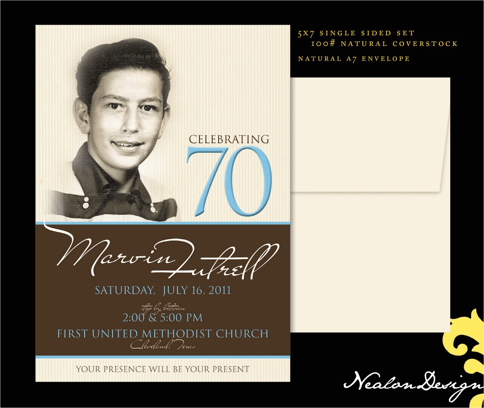 70th birthday party invitation
