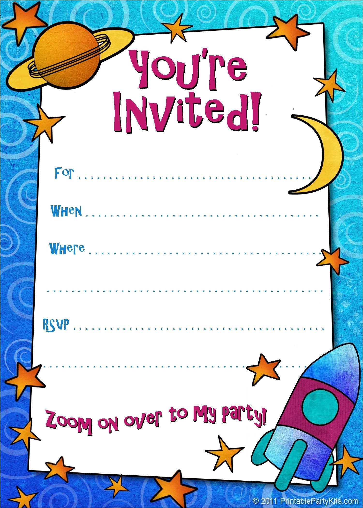 7th birthday invitation card design blank for boys