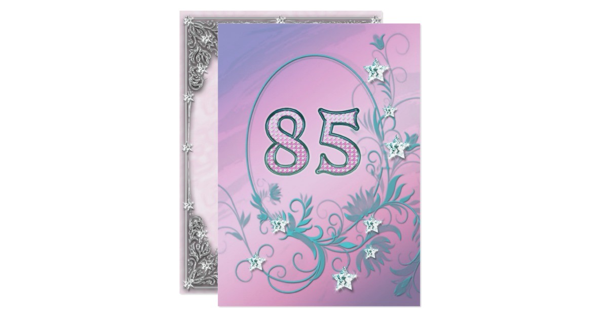 birthday party invitation 85 years old 161639387309120589