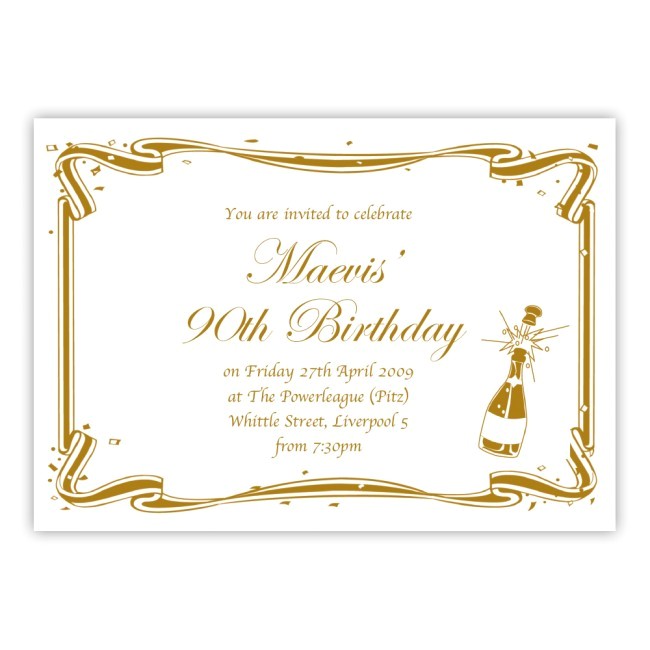 dbmf149 90th birthday party invitation