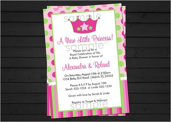 little princess baby shower invitation