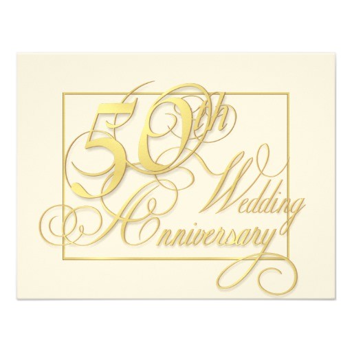 50th wedding anniversary inexpensive invitations 161106341056164554