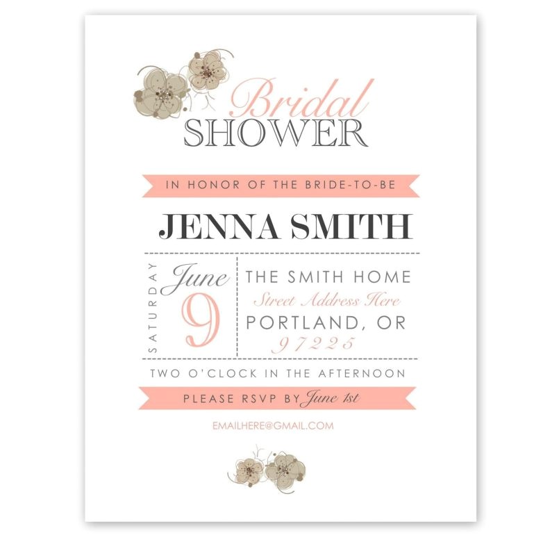 bridal shower invitation wording high tea