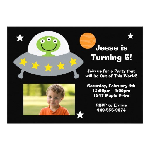 alien birthday party invitation