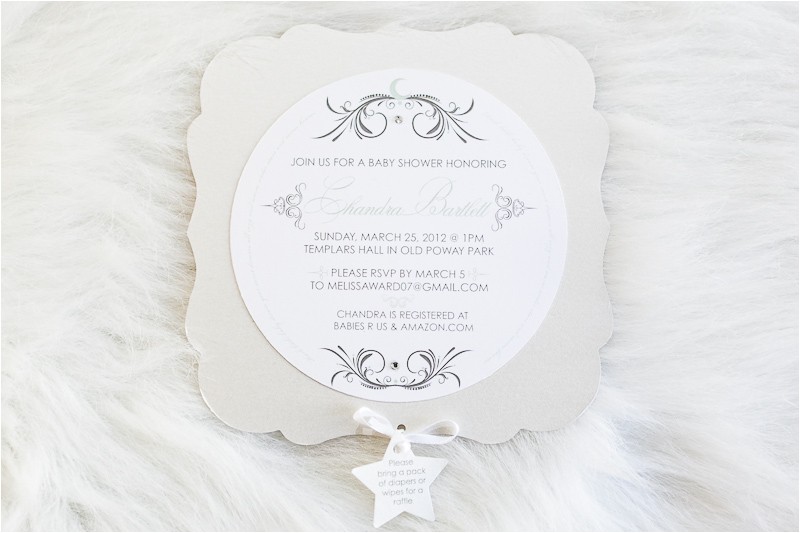 all white baby shower invitations