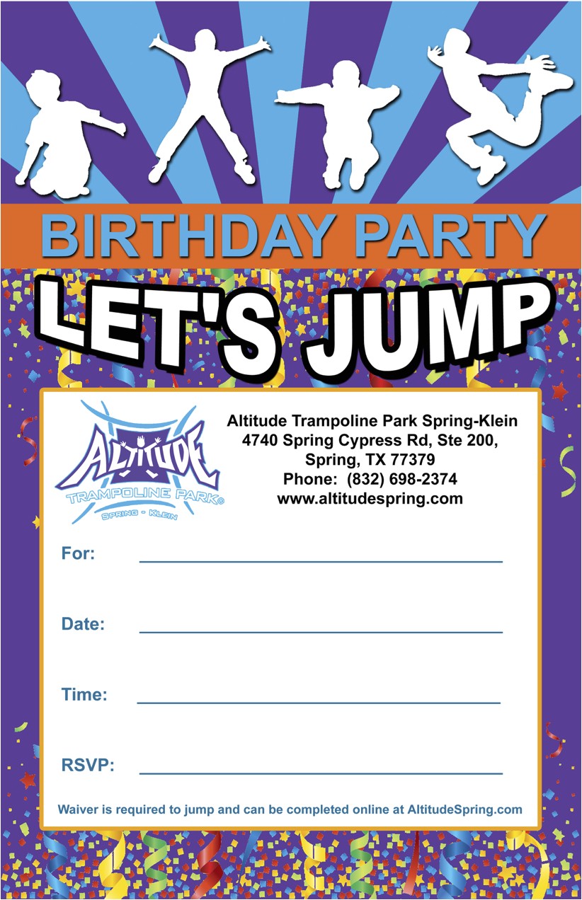 jumper birthday party invitation