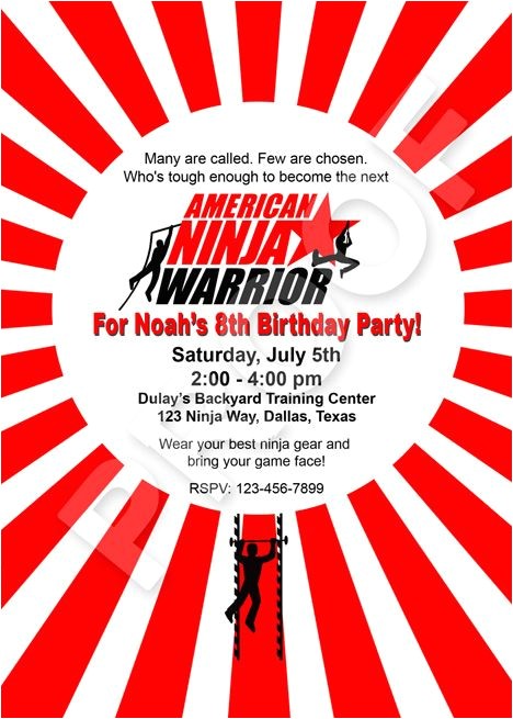american ninja warrior birthday party