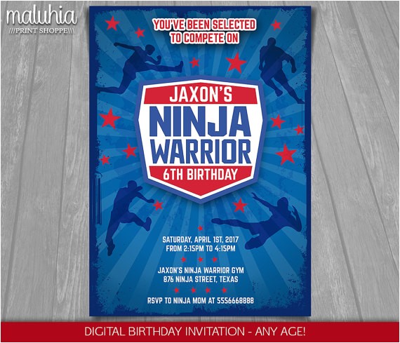 ninja warrior invitation american ninja