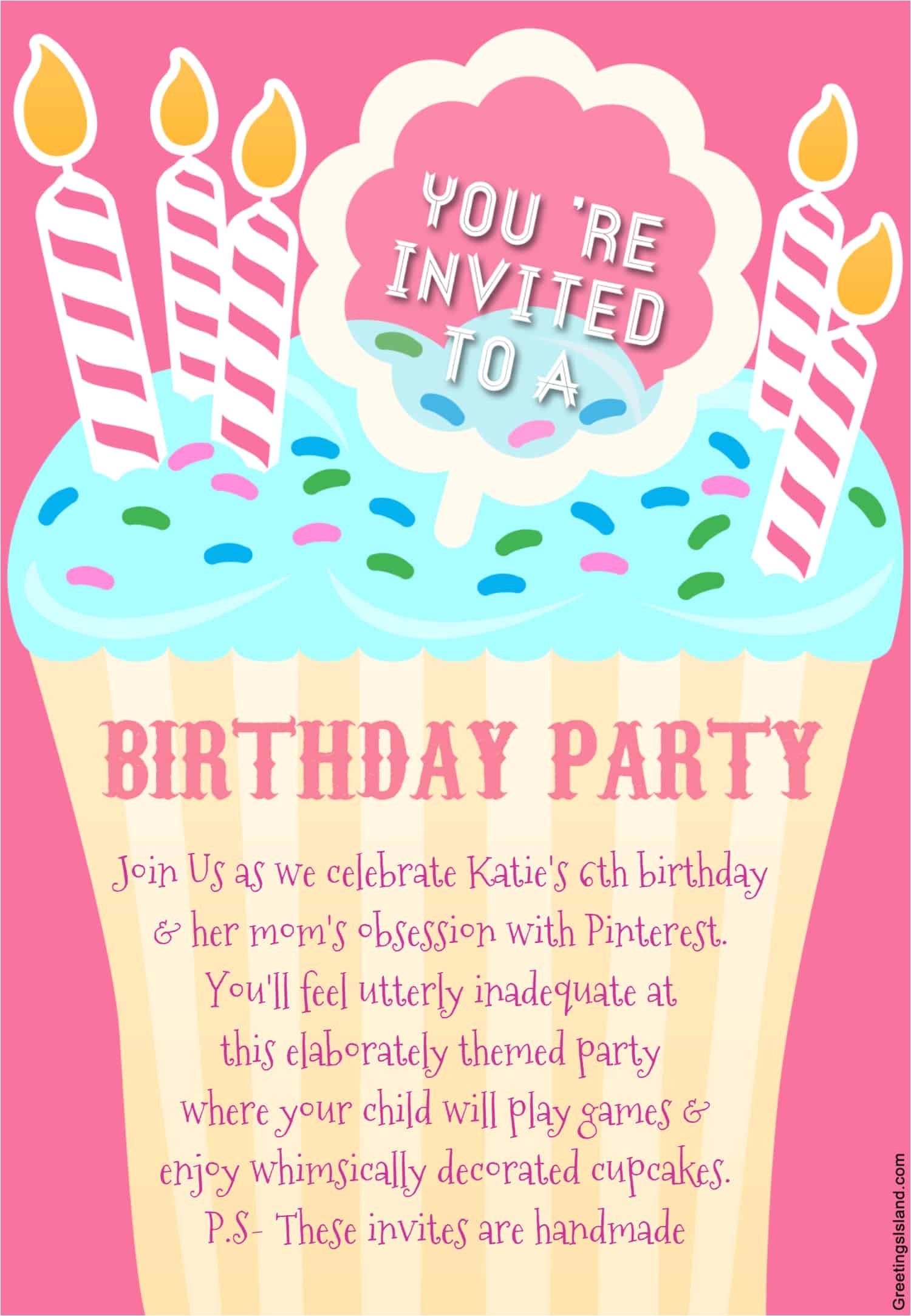 honest birthday party invitations