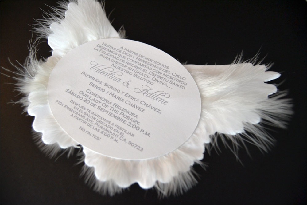 angel wing invitation angel baby shower