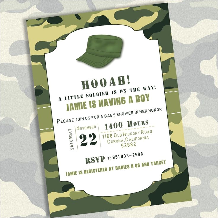 Army Camo Baby Shower Invitations 136 Best Baby Shower Invitations Images On Pinterest