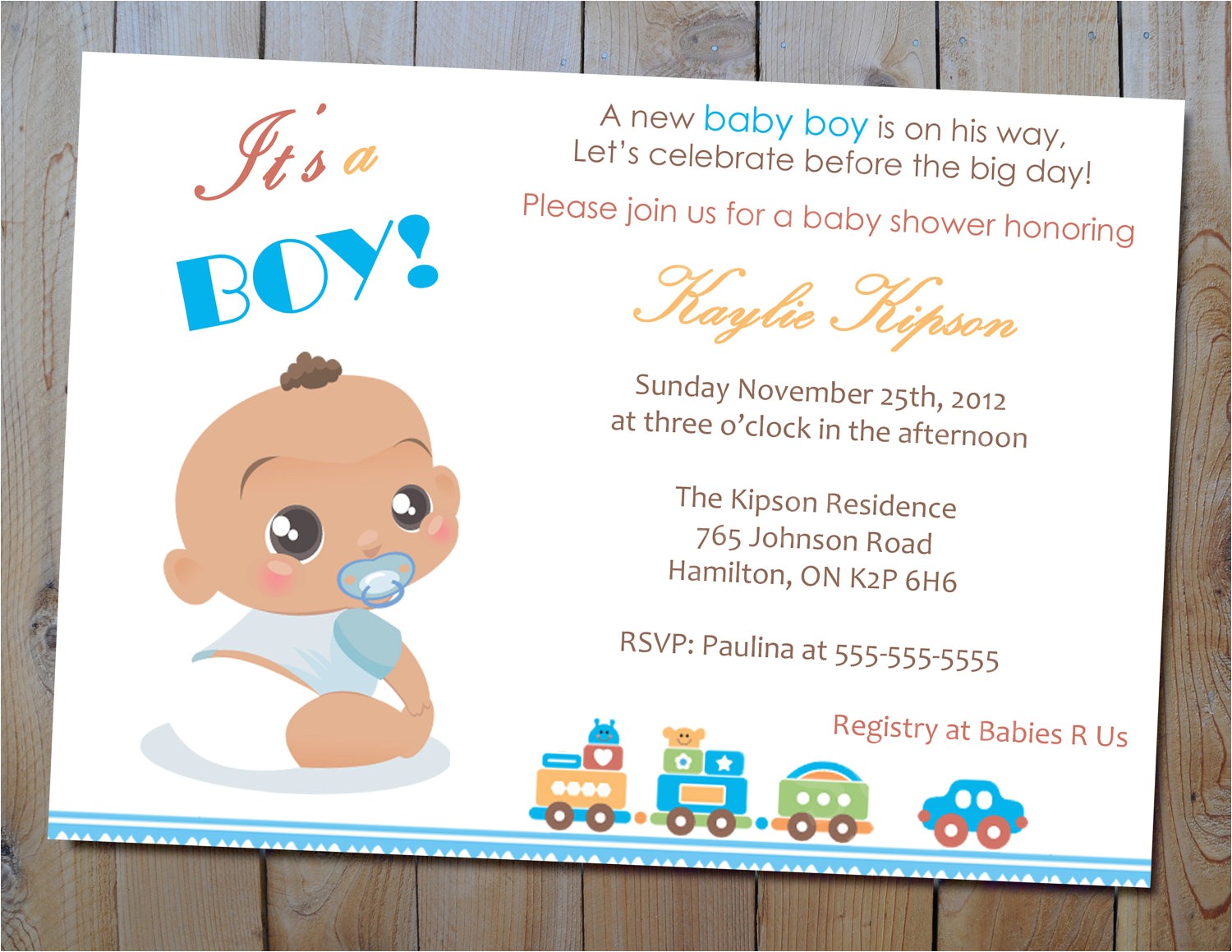 the best wording for boy baby shower invitations