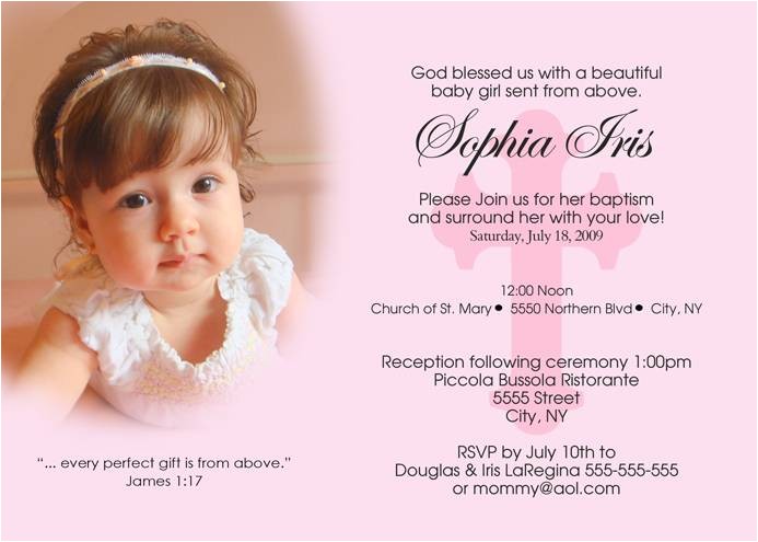 baby christening invitation free template