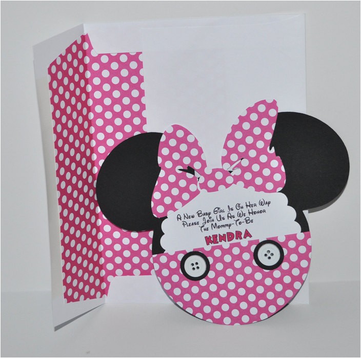 baby minnie mouse baby shower invitations