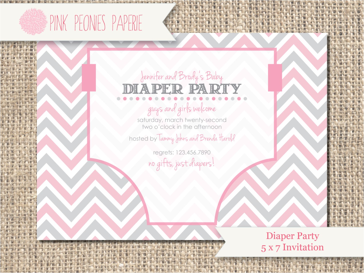 baby shower invitation diaper party