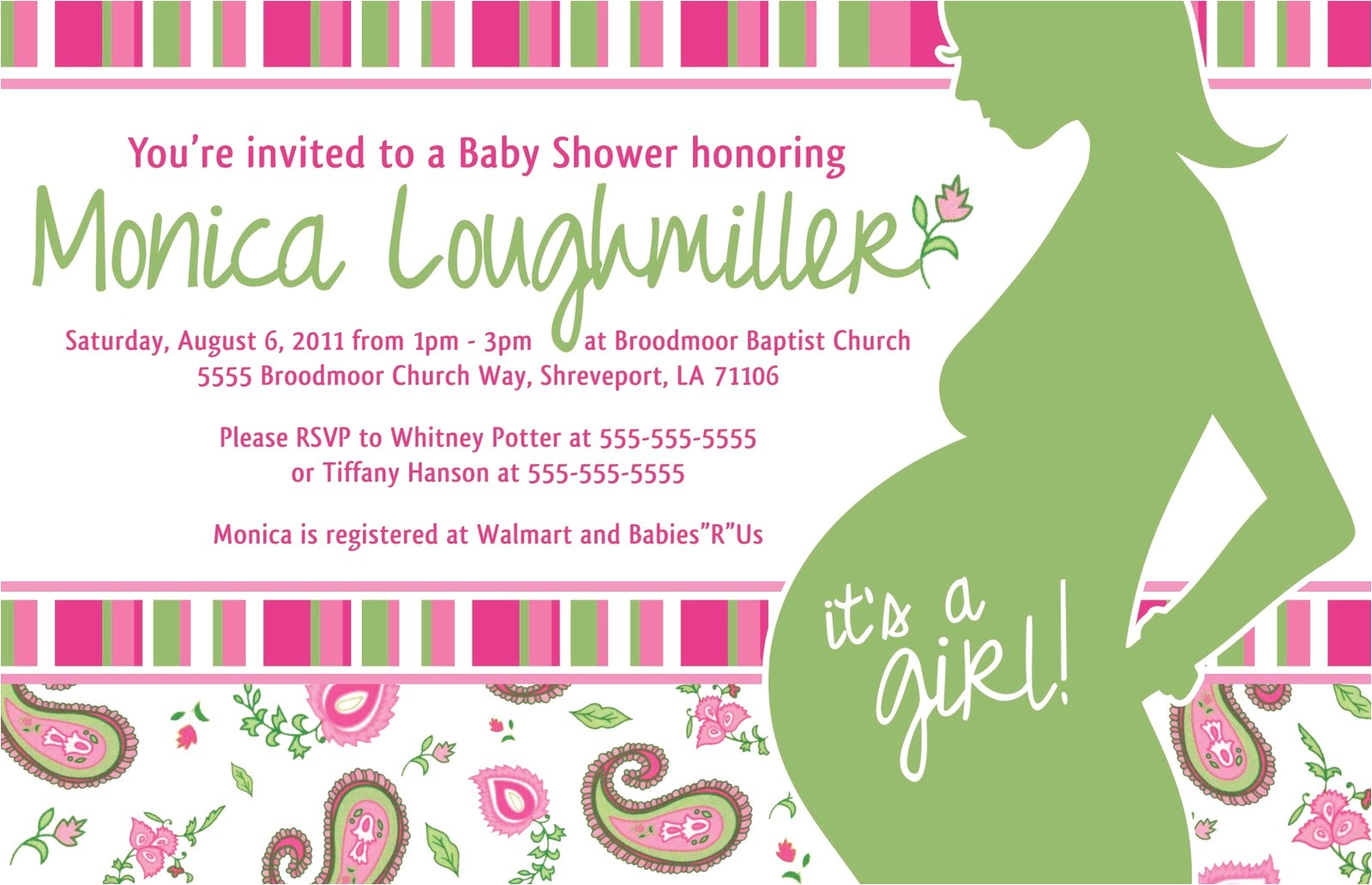 project of week baby shower invite