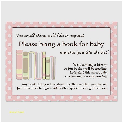 baby shower invite wording bring a book