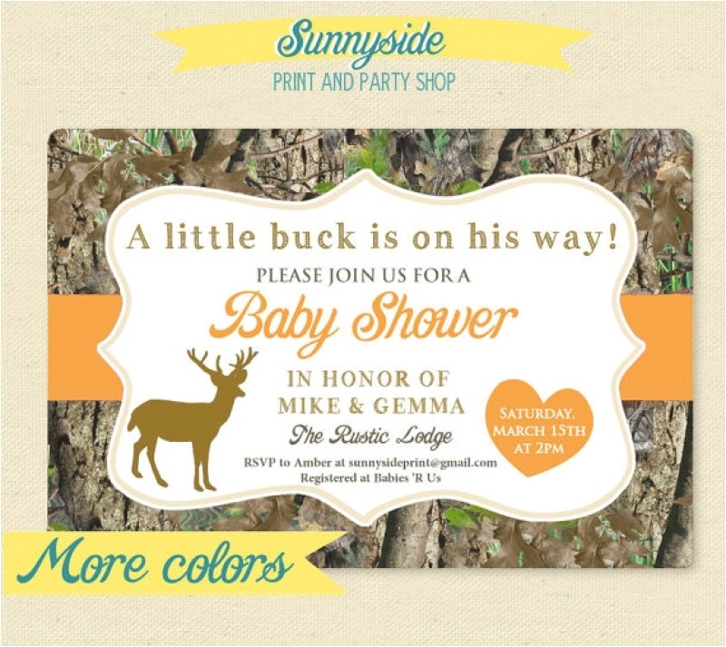Baby Shower Invitations Camouflage Hunting Camo Baby Shower Invites
