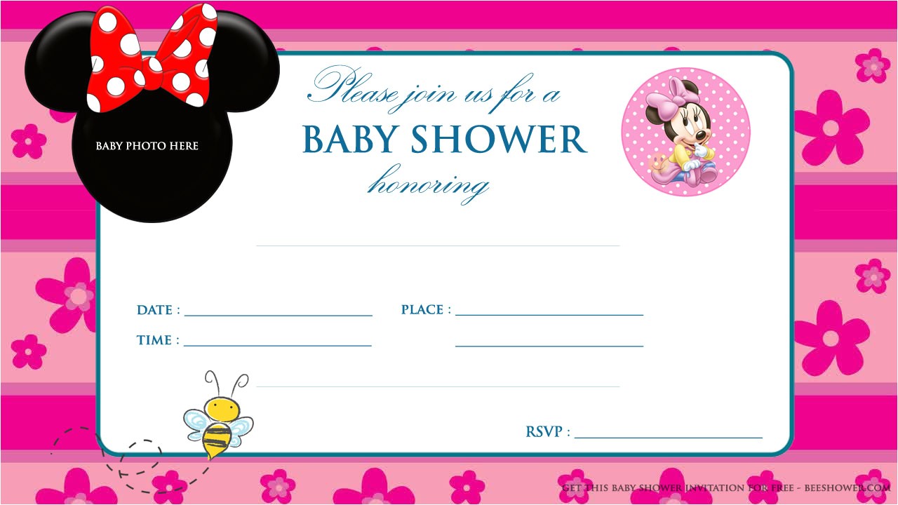 free printable mickey mouse baby shower invitation