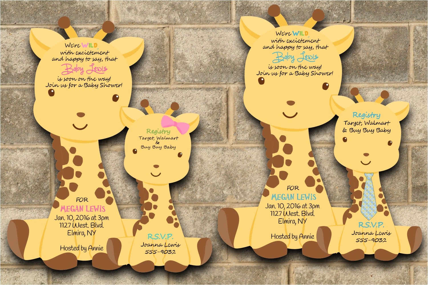 giraffe baby shower invitation giraffe