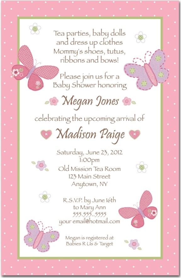 wording for baby shower invitation