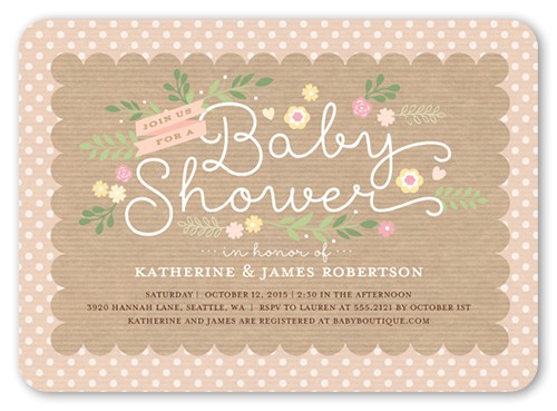lovely scallop girl baby shower invitation 5x7 flat productCode= &categoryCode= &skuCode=