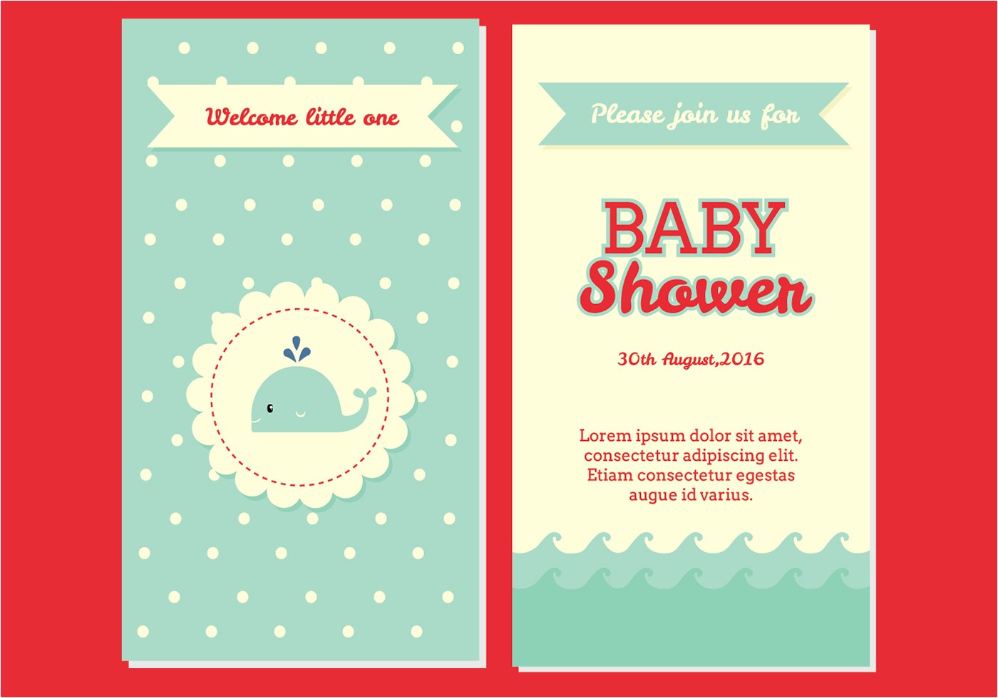 baby shower invitation vector