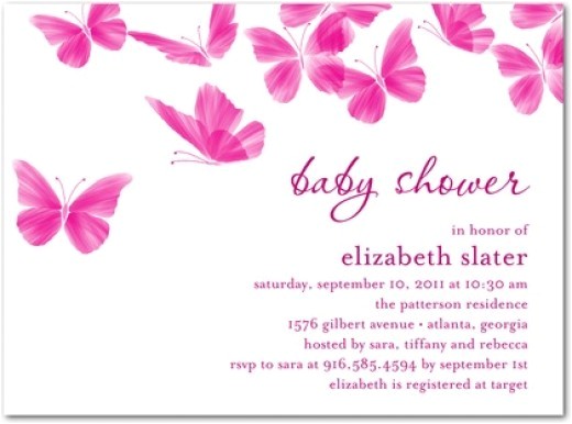 butterfly baby shower invitations