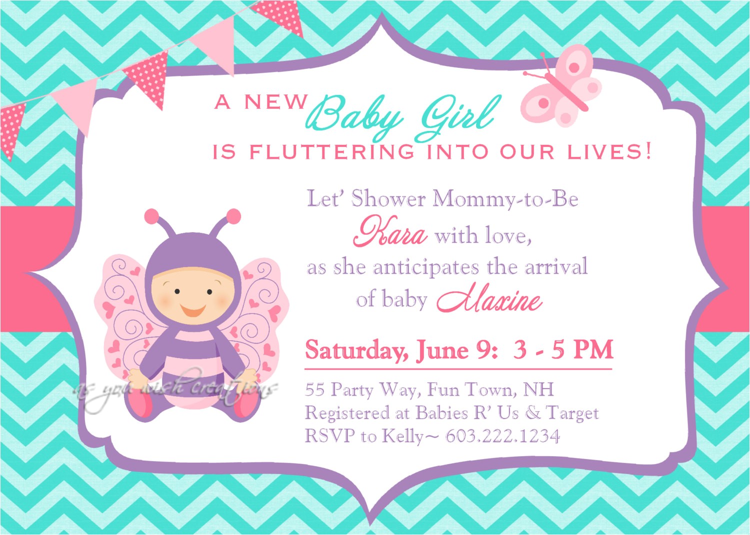 butterfly baby shower invitations templates