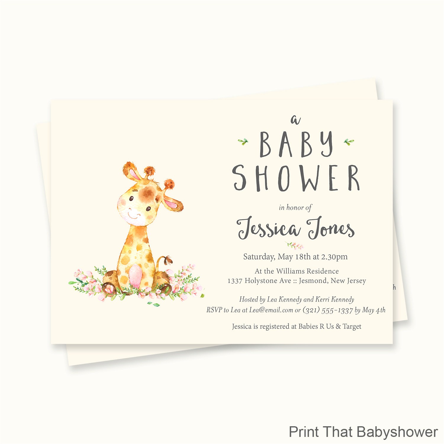 Baby Shower Invitations with Giraffes Giraffe Baby Shower Invitations Giraffe Baby Shower