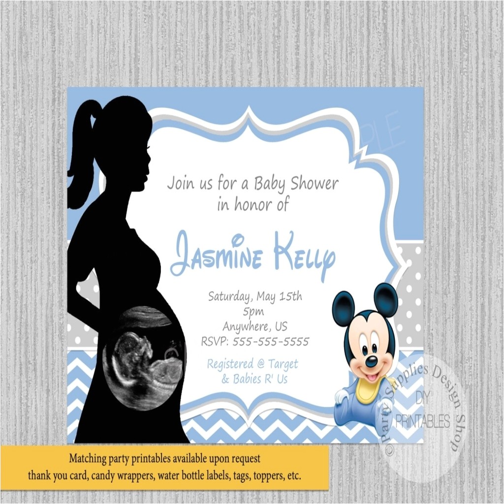 baby shower invitations with ultrasound picture