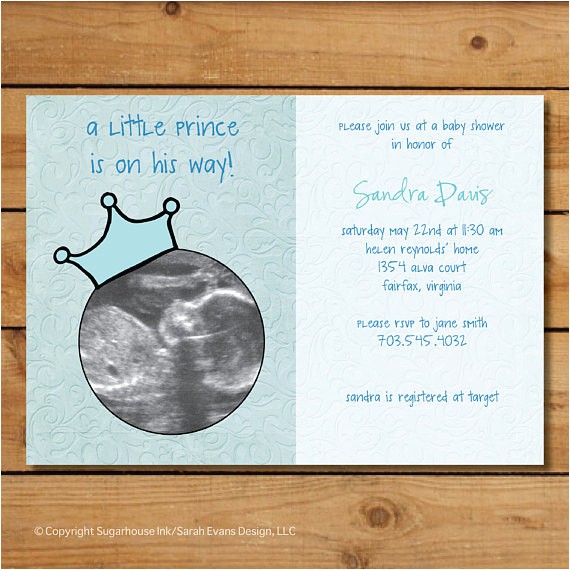 ultrasound baby shower invitation boy