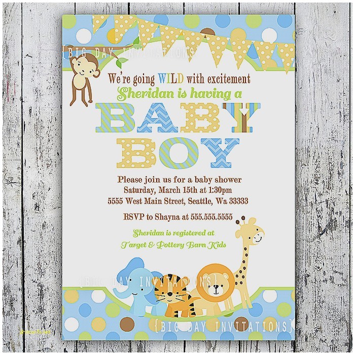 baby shower invitations zoo animal theme