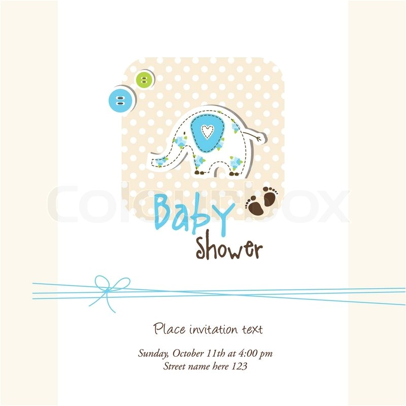 baby shower invitation with copy space vector